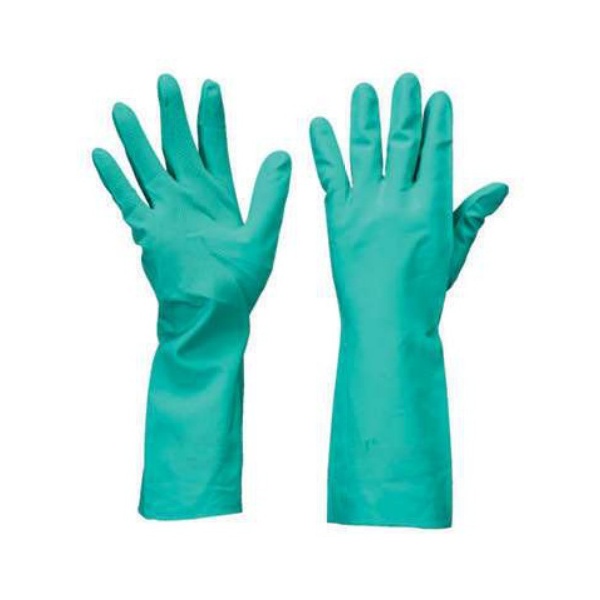 IND-HP-06 Extended 7" Long Cuff Heavy Nitrile Chemical Gloves (Blue)