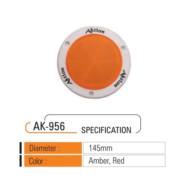 IND-956 Road Reflector with Rim (145mm)